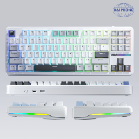 AULA F87 BÀN PHÍM CƠ GAMING 3 MODE (Phiên bản Xám + Trắng + Xám đậm/ Grey wood switch)