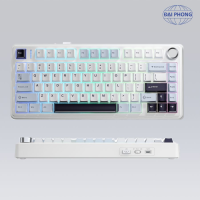 AULA F75 BÀN PHÍM CƠ GAMING 3 MODE (Phiên bản Ice Blue/Xanh + trắng + tím đậm/ Reaper switch)